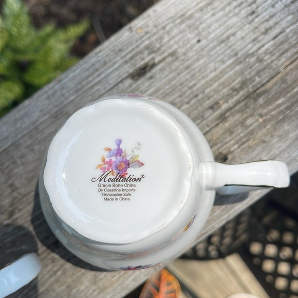 Vintage Meditation Gracie Bone China Sugar and Creamer set - Picture 7 of 9